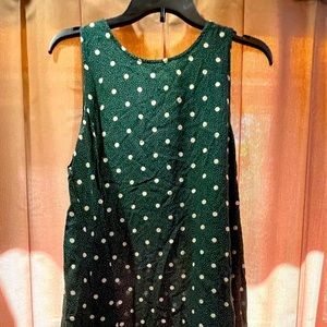 Old Navy Green Polka Dot Dress, Large